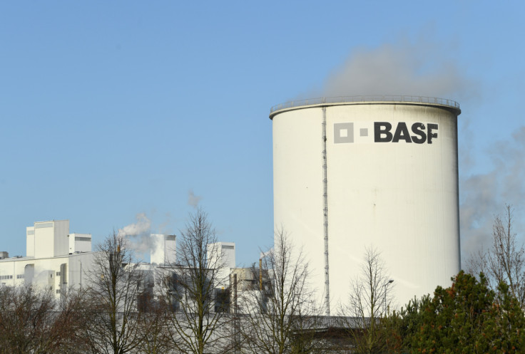 A general view of the German chemical company, BASF Schwarzheide GmbH in Schwarzheide