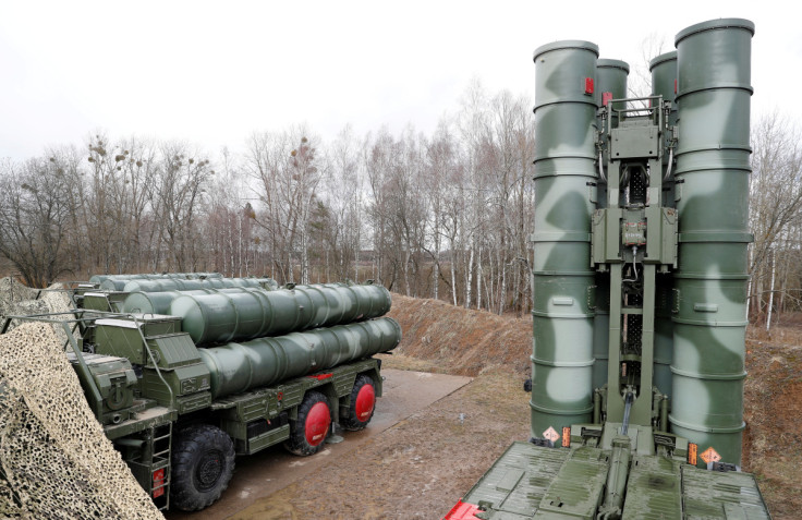 A view shows S-400 surface-to-air missile system after its deployment near Kaliningrad