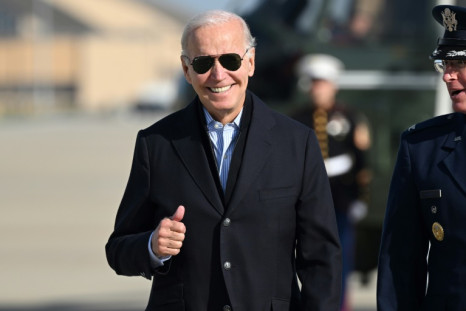 US President Joe Biden arrives to board Air Force One for a trip to the American West
