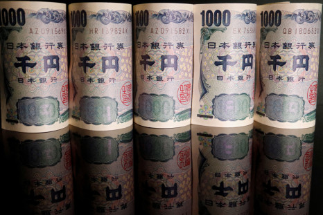 Illustration picture of Japanese yen banknotes