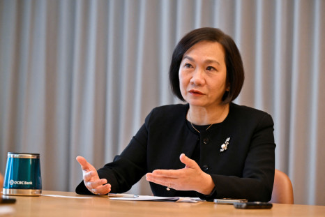 Helen Wong, Group CEO of OCBC Bank speaks during an interview with Reuters