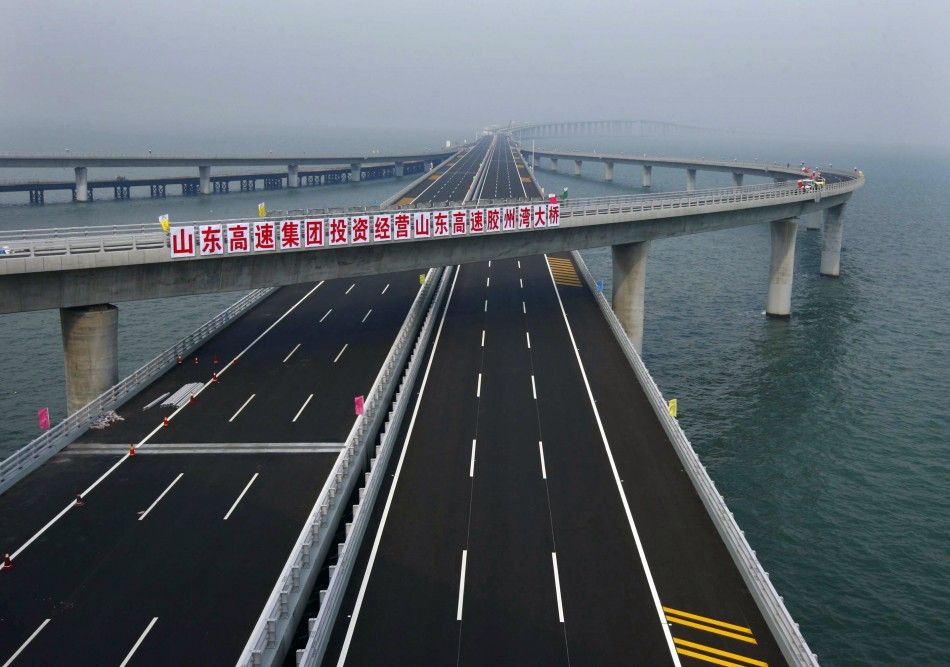 Worlds longest cross-sea bridge opens in China