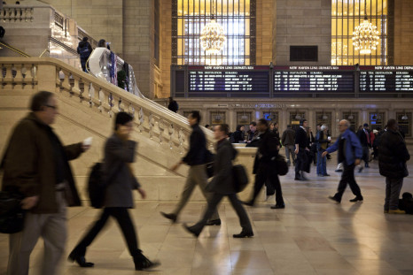 FILE PHOTO - Commuters pass through Grand Central Terminal in New York