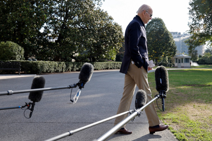 U.S. President Joe Biden boards Marine One for travel to Colorado