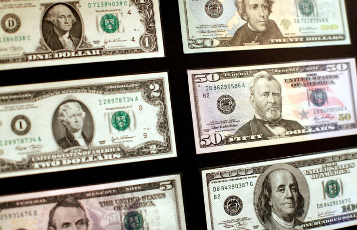 United States dollar banknotes are seen at the Museum of American Finance in New York
