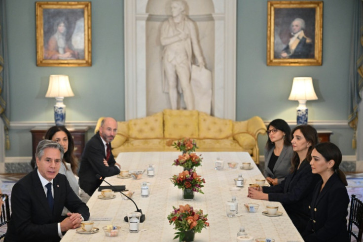 US Secretary of State Antony Blinken meets Iranian civil society activists in Washington