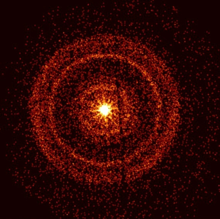 This picture provided by NASA on October 14, 2022 shows the Swift’s X-Ray Telescope capturing the afterglow of GRB 221009A about an hour after it was first detected