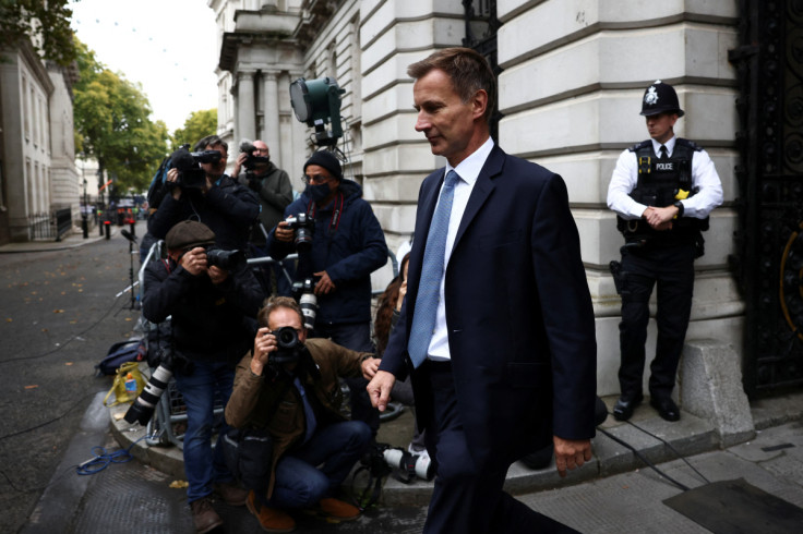 New Chancellor of the Exchequer Jeremy Hunt arrives at Downing Street in London