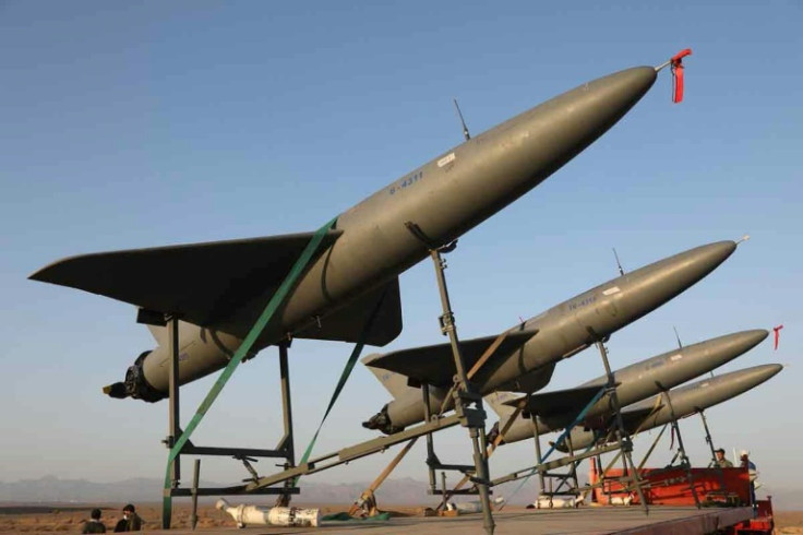 Iranian drones photographed by the country's army at an unspecified location in August 2022