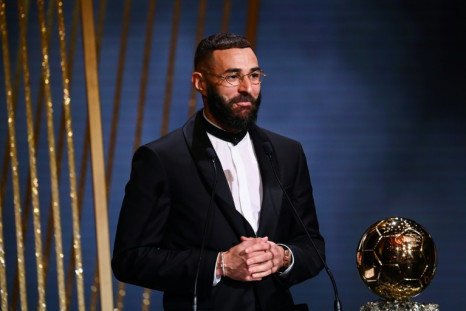 Karim Benzema received the Ballon d'Or at a ceremony in Paris on Monday