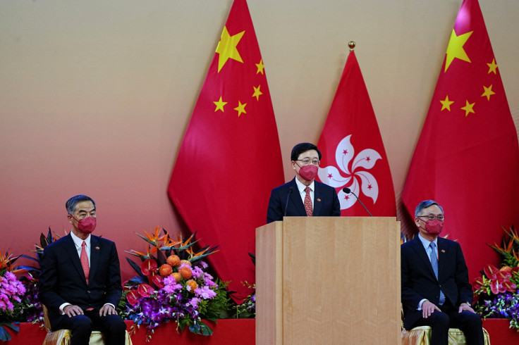 Flag-raising ceremony marking the Chinese National Day in Hong Kong