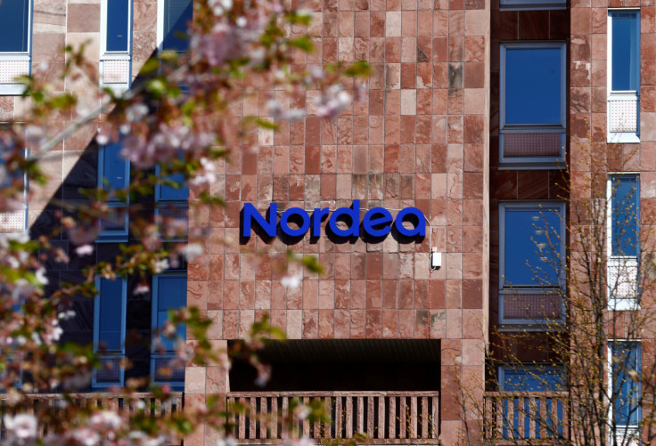 Nordea bank logo is seen at the bank's headquarters in Stockholm