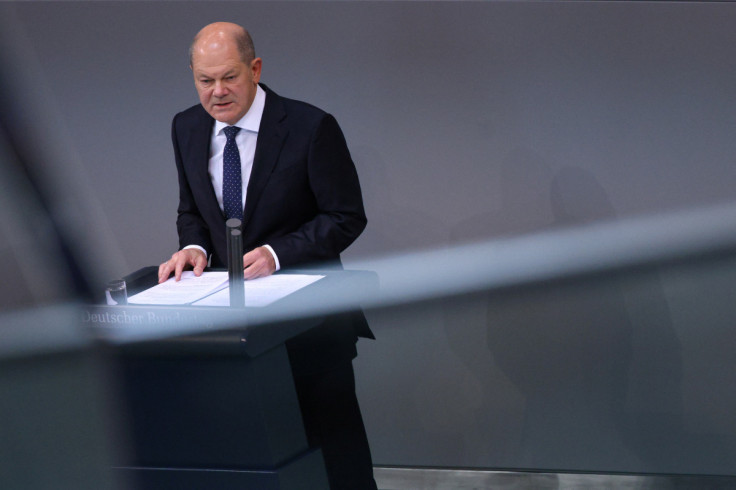 German Chancellor Scholz addresses the Bundestag, in Berlin