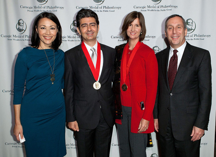 Ann Curry, Pierre, Pamela Omidyar, Lawrence Bacow 