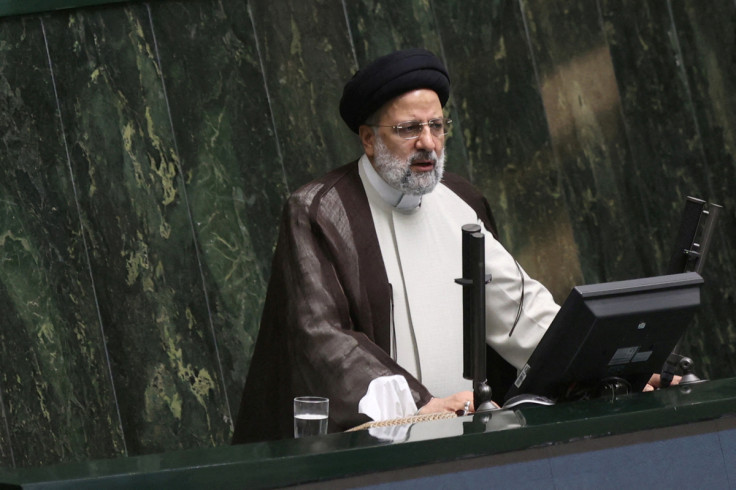 Iran's President Ebrahim Raisi attends a parliament session in Tehran