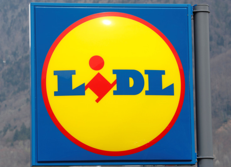 Logo of retailer Lidl is seen in Schaenis