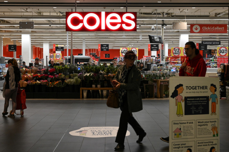 A Coles supermarket is seen in Sydney