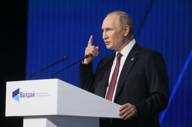 'Russia is just trying to defend its right to exist,' President Vladimir Putin said