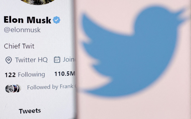 Illustration shows Elon Musk's account and Twitter logo