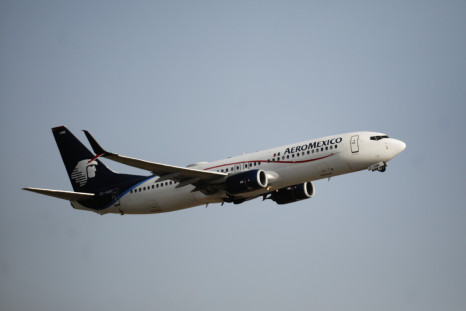 A plane of Mexican airline Aeromexico takes off from the Benito Juarez International airport in Mexico City