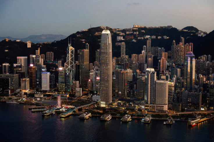 A general view of skyline buildings, in Hong Kong