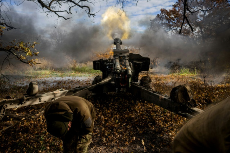 Ukrainian artillerymen are targeting Russian infantry in nearby Bakhmut, in the Donbas, the scene of active fighting for the last four months