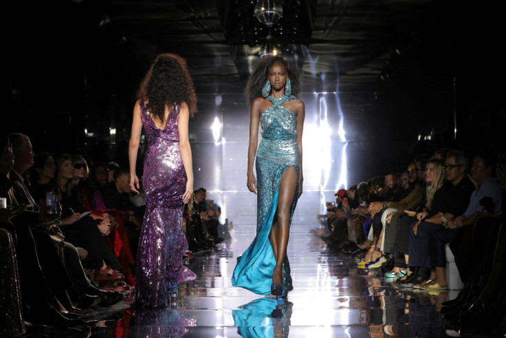 A model presents a creation from the Tom Ford Spring/Summer 2023 collection during New York Fashion Week in Manhattan, New York City