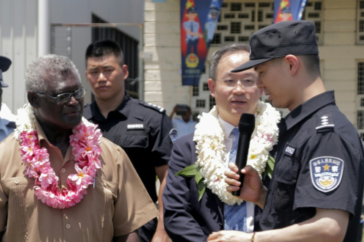 Prime Minister Manasseh Sogavare, China donated over two water cannon trucks, 30 motorbikes and 20 SUVs to the Solomons' police force