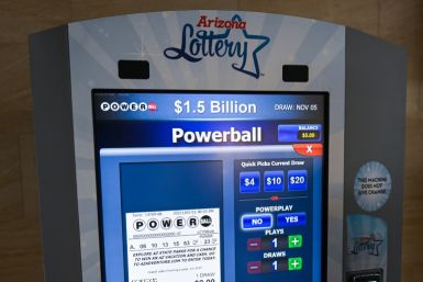 An Arizona Lottery kiosk displays lottery tickets ahead of a PowerBall $1.5 Billon jackpot in Phoenix, Arizona on November 3, 2022