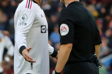 Cristiano Ronaldo (left) escaped after a VAR check for a red card in Manchester United's defeat at Aston Villa