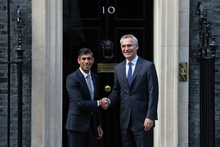NATO chief Jens Stoltenberg is the first foreign leader to visit UK Prime Minister Rishi Sunak at 10 Downing Street