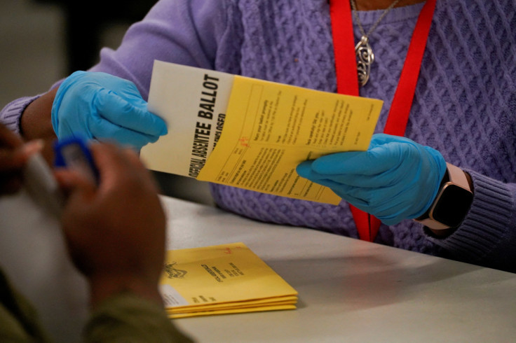 Election workers process ballots for U.S. midterm elections in Georgia