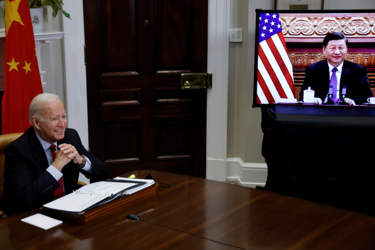 U.S. President Biden speaks virtually with Chinese leader Xi from the White House in Washington