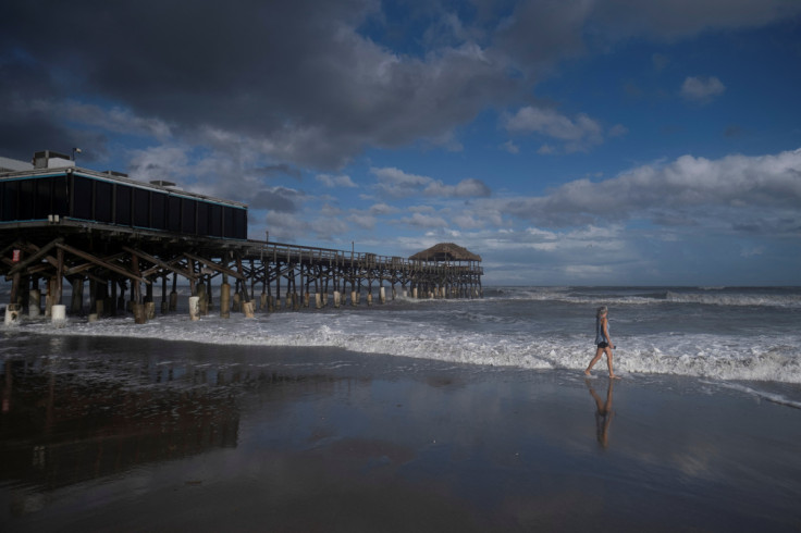 Following the passage of Hurricane Nicole in Cocoa Beach