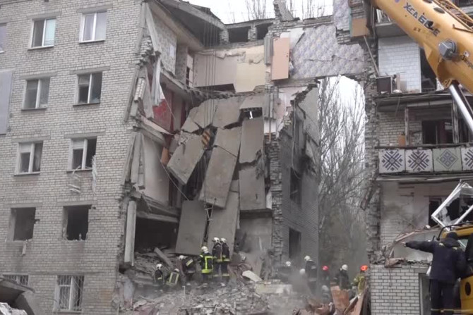 Boy's parents under rubble after Russian missile strike