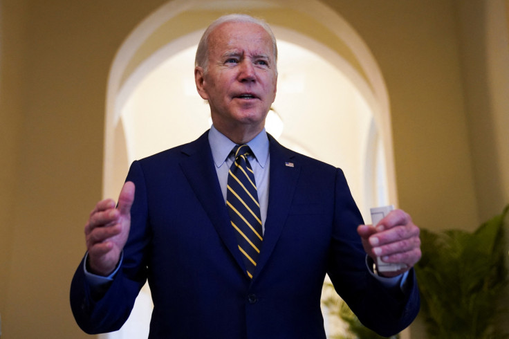 U.S. President Joe Biden makes a statement about the U.S. midterm elections, in Phnom Penh