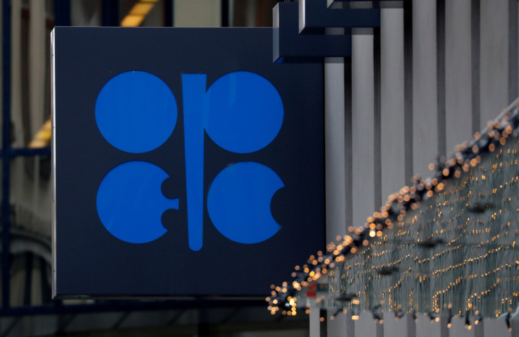 The logo of the Organisation of the Petroleum Exporting Countries (OPEC) sits outside its headquarters in Vienna