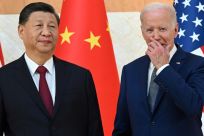 US President Joe Biden (R) and China's President Xi Jinping (L) meet on the sidelines of the G20 Summit in Nusa Dua on the Indonesian resort island of Bali on November 14, 2022