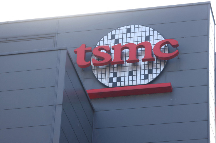 Logo of Taiwan Semiconductor Manufacturing Co (TSMC), in Hsinchu