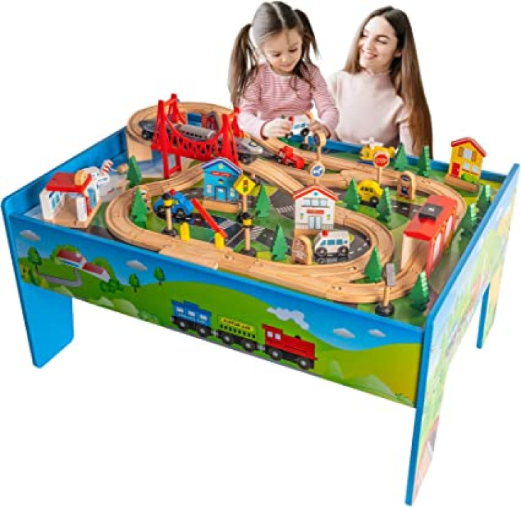 Wooden Train Track Railway City Sets