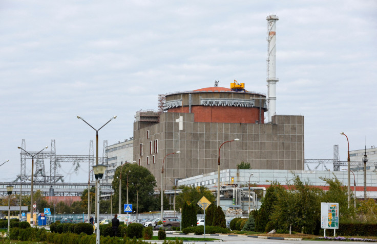 A view shows the Zaporizhzhia Nuclear Power Plant outside Enerhodar