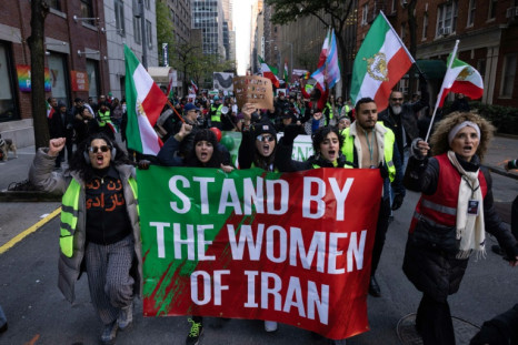 Protesters in New York call on the United Nations to take action against the treatment of women in Iran, following the death of Mahsa Amini while in the custody of the morality police