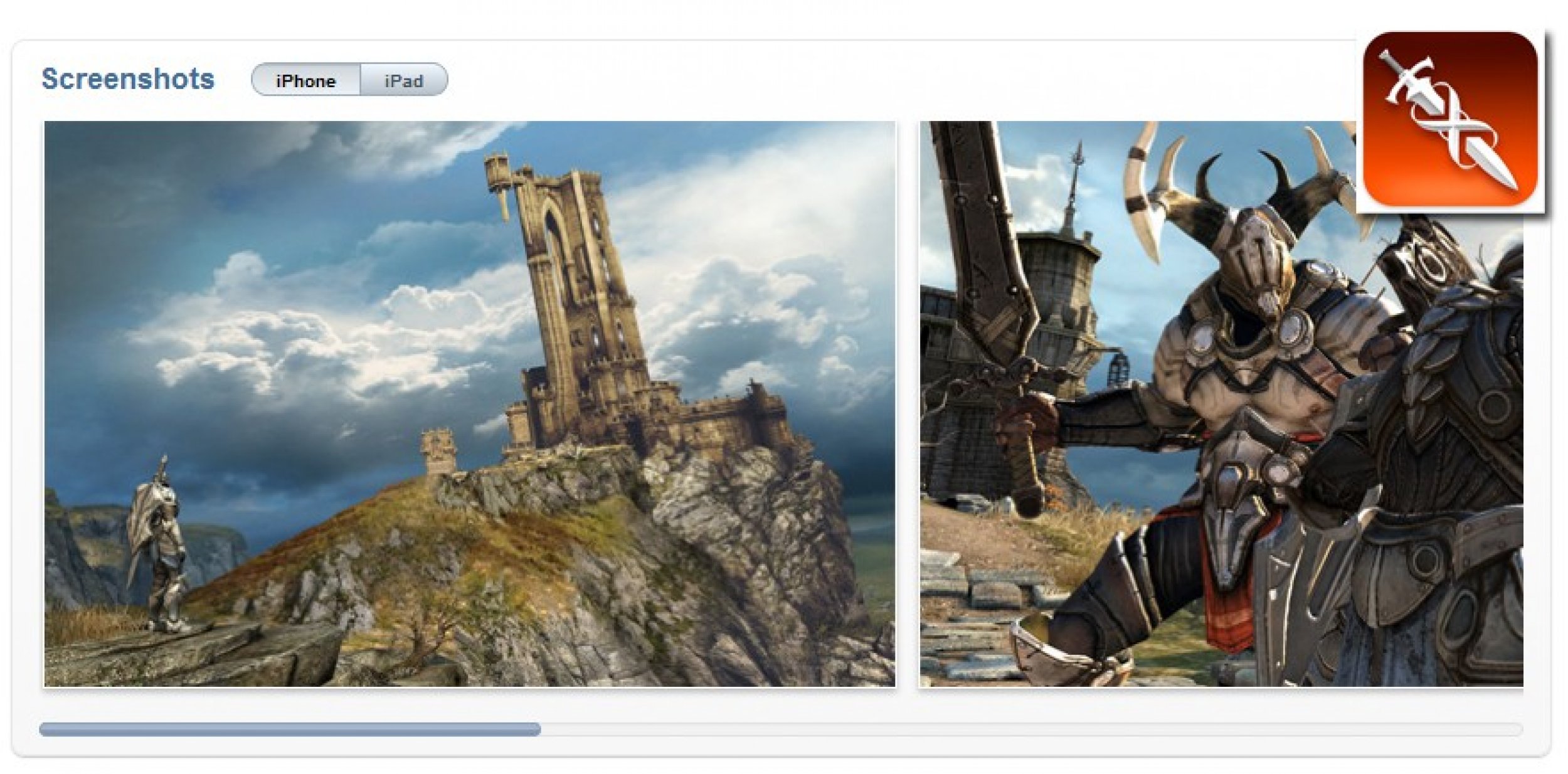 Infinity Blade Game - Top 50 must-have iPad apps