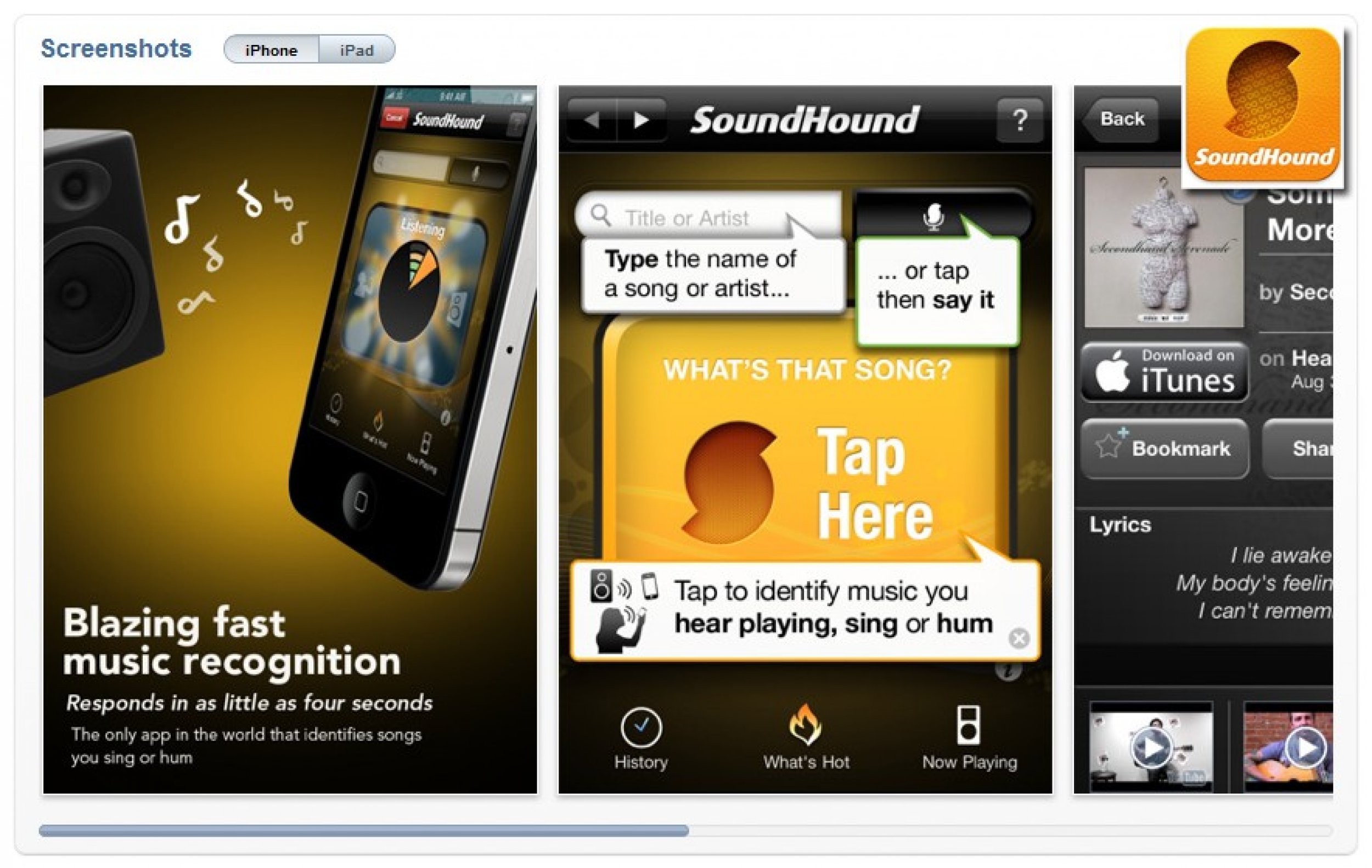 SoundHound Music - Top 50 must-have iPad apps