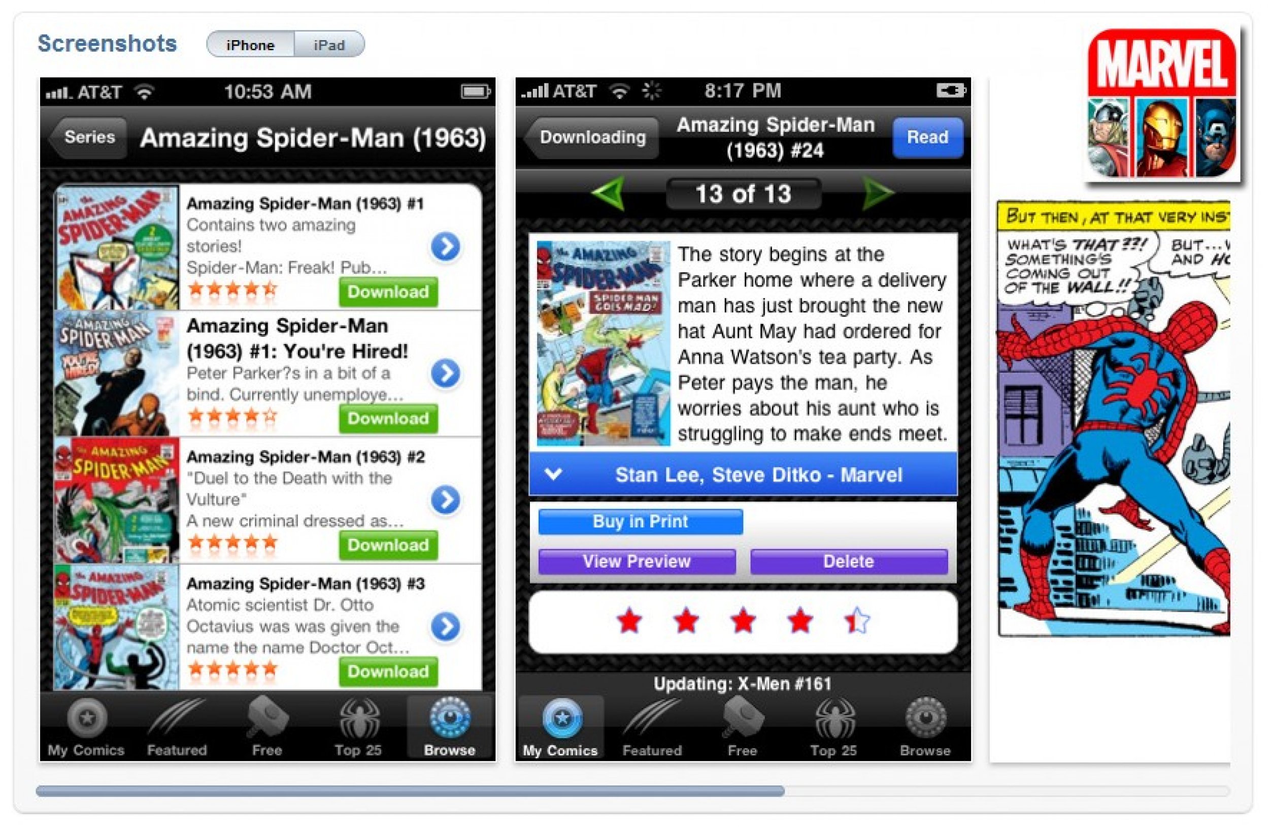 Marvel Comics Books - Top 50 must-have iPad apps