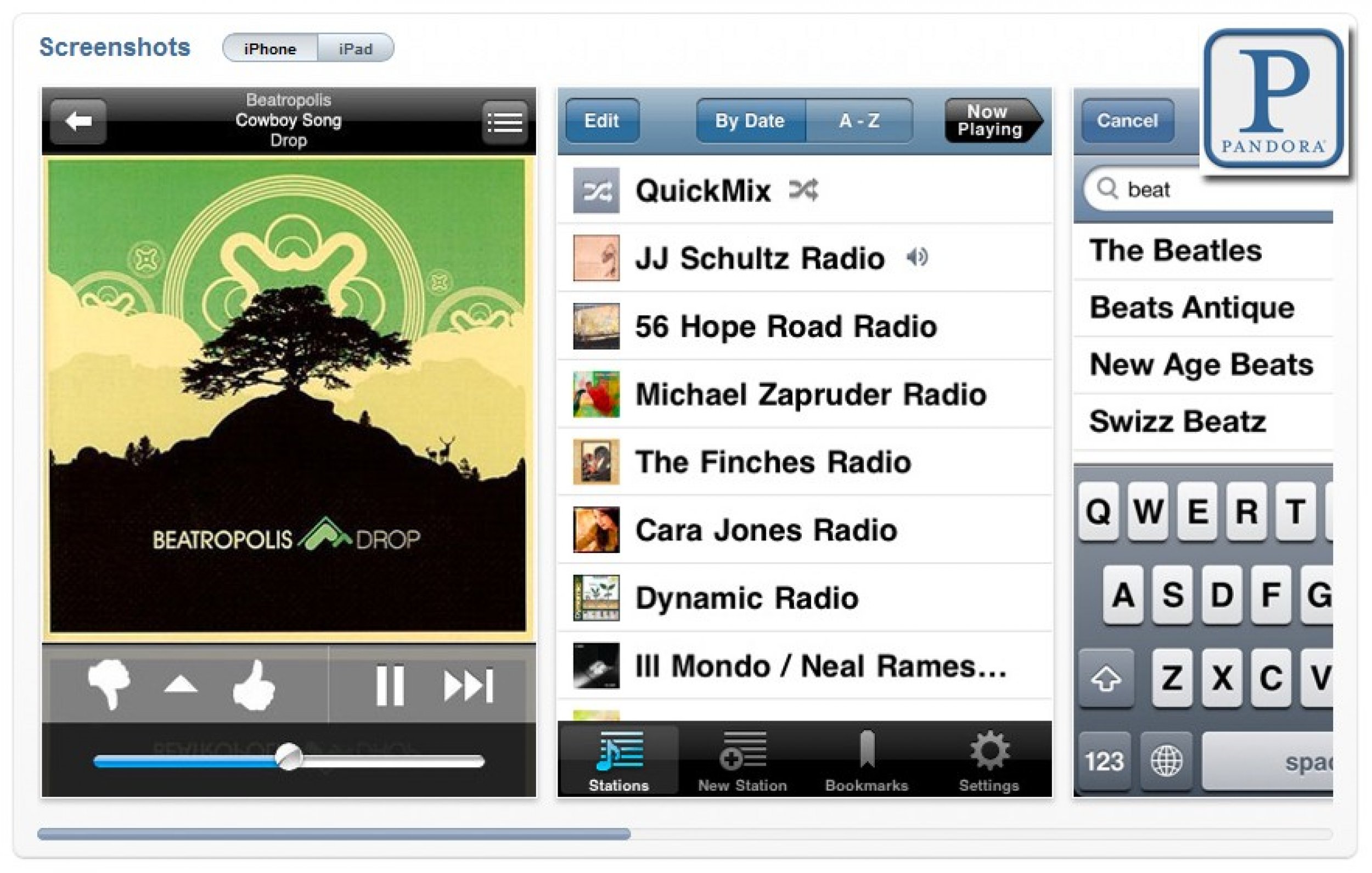 Pandora Radio Music - iPad apps