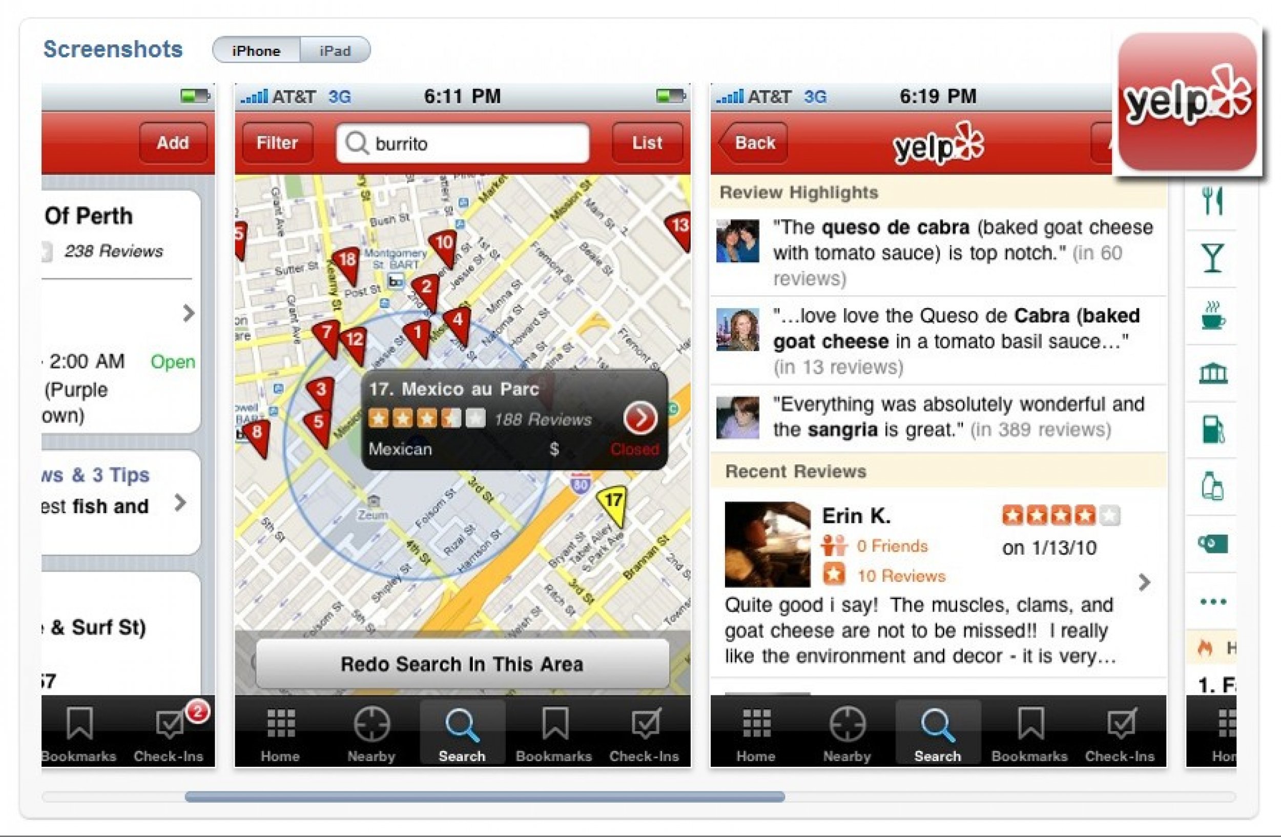 Yelp Travel - Top 50 must-have iPad apps