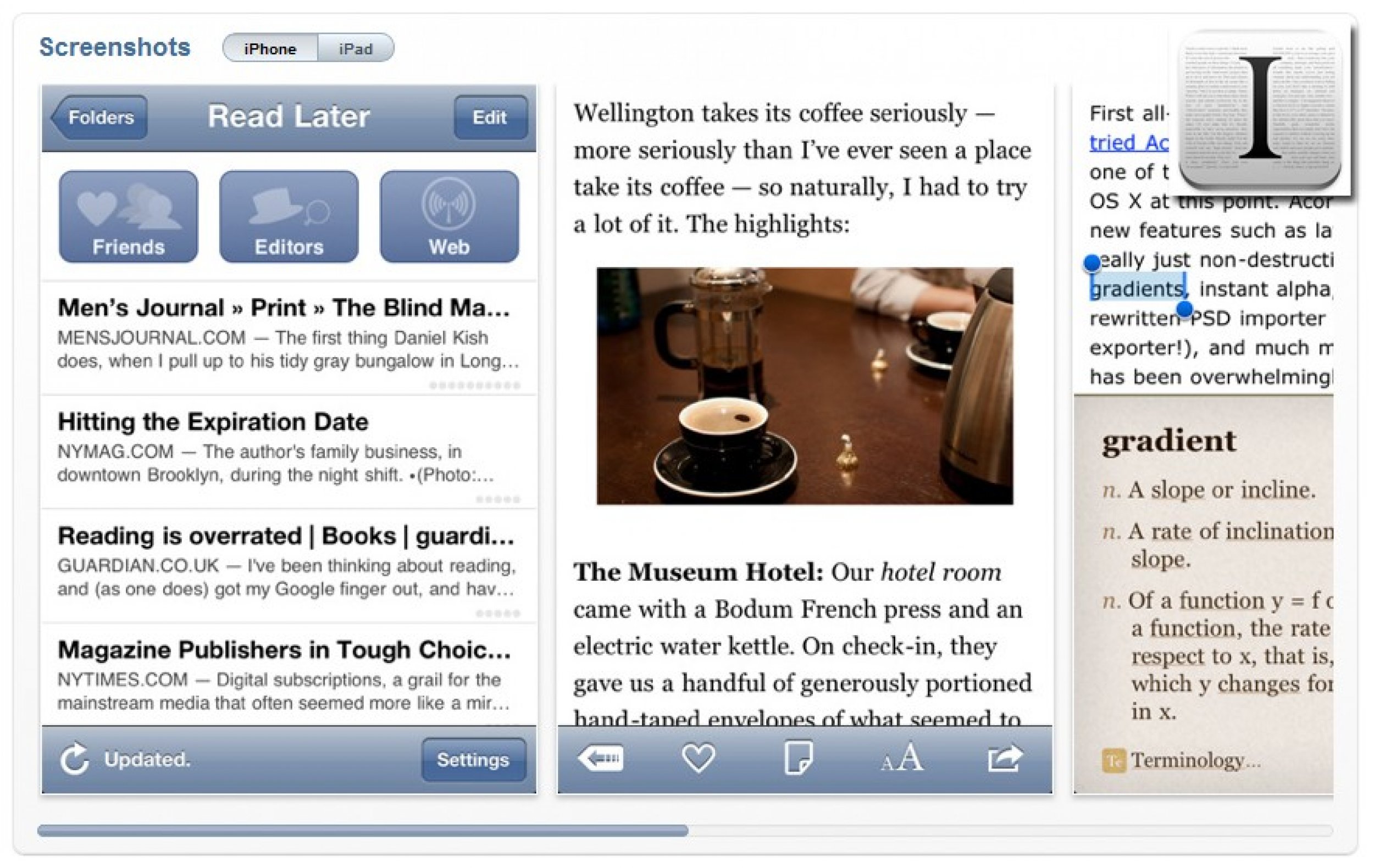 Instapaper News - Top 50 must-have iPad apps