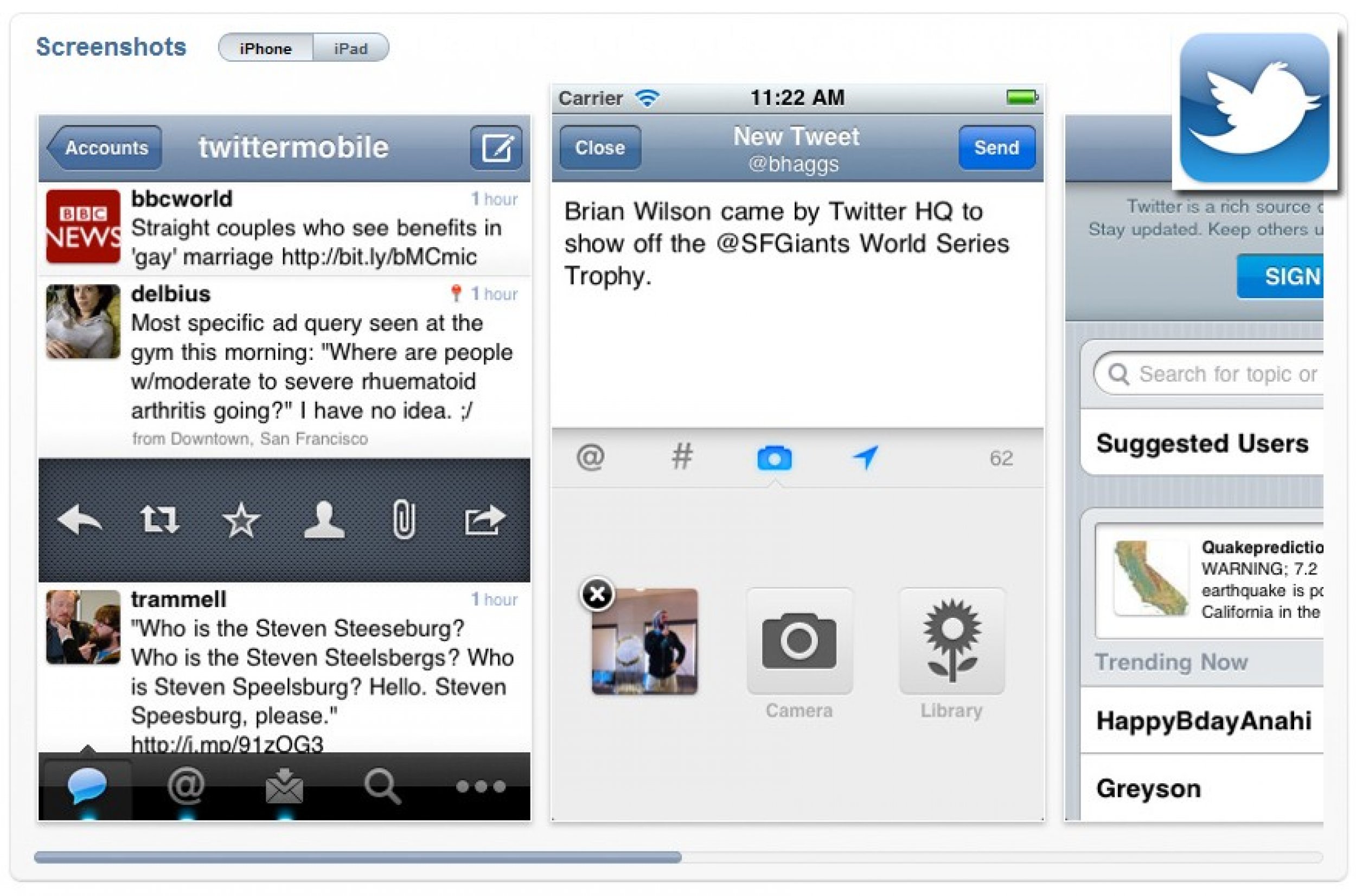 Twitter Social Networking - Top 50 must-have iPad apps