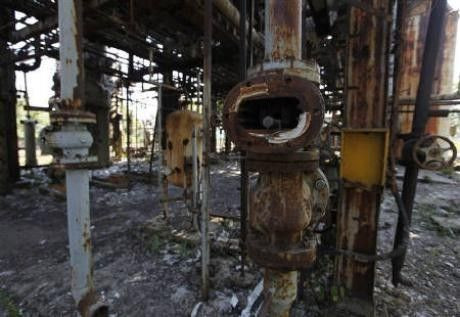 The Remains of the Union Carbide Corp. Pesticide Plant Now Owned by Dow Chemical Co.